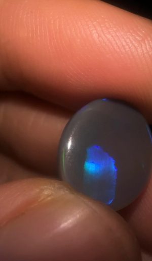 Dark Opal Green-Blue Oval